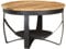 vidaXL Raues Mangoholz Couchtisch im Industriestil Beistelltisch Wohnzimmertisch Kaffeetisch Sofatisch Teetisch Tisch Ø68x43cm Eisen
