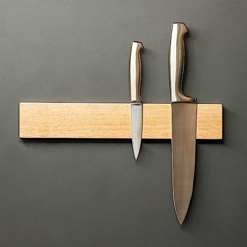 Magnetic Knife Strip for Kitchen (Rubber Tree)