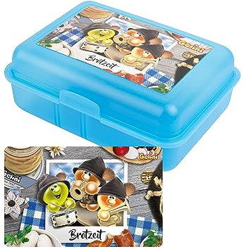 United Labels Gelini Brotdose - Brotzeit - Lunchbox Butterbrotdose mit Trennwand Blau