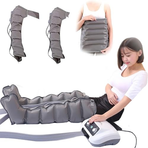 DZTBX 6 Cavity Lymphatic Drainage Air Compression Leg Massager, Electric Leg Massage Boots For Circulation Arm Leg Waist Wraps Massage Machine Pain Relax
