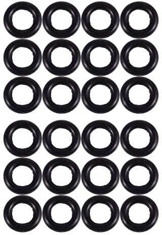 Daconovo O-Ringe aus Gummi, 9 mm x 2,0 mm, Schwarz, 24 Stück