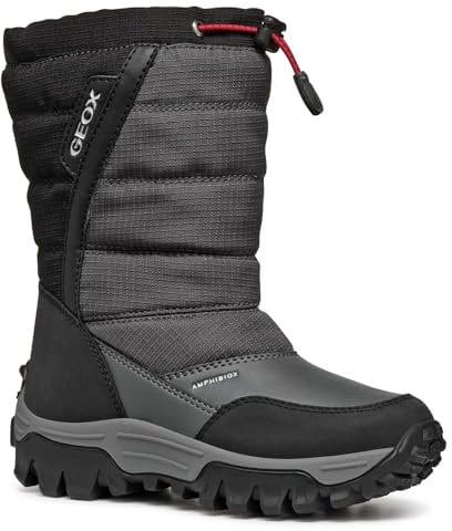 Geox J Himalaya Boy B ABX Snow Boot, Anthracite/Black, 32 EU