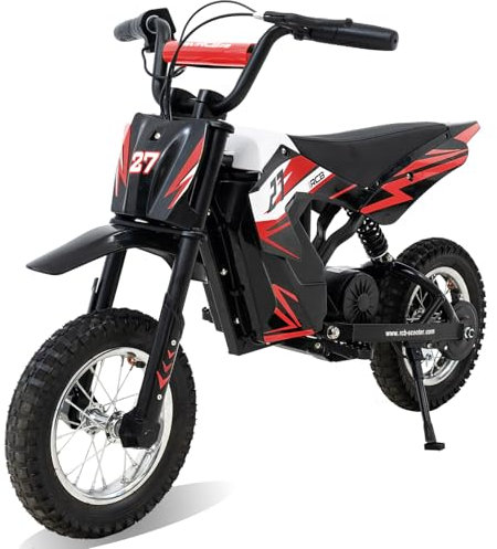 RCB R9X Motocicletta elettrica per bambini, Pneumatici da 12 pollici, Motore potente, 3 modalità 8/12/25KMH, Portata massima 15 km,Moto da cross per bambini dai 3-12 anni