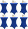 LYAFS 6er-Set Stretch Stehtisch Husse für Bistrotisch Ø 80-85 cm Elegante,Verstärkung im Fußbereich,Stretch-Husse Königsblau Hussen für Stehtische und Bistrotische (Königsblau, 80 x 110 cm)