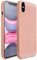 Moozy VentiGuard Coque pour iphone X et XS, 5.8-Pouces - Coque Respirante avec Motif Perforé pour la Circulation d'air, Ventilation, Coque Anti-Surchauffe, Rose Pastel