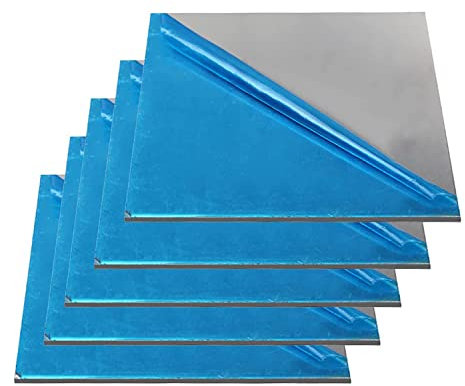 Hoja De Aluminio 1060 De 5 Piezas, Placa De Aluminio Rectangular De 1 Mm De Espesor Adecuada para Decoración Arquitectónica,100×100×1mm