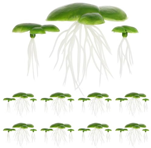 HAPINARY 2 confezioni di piante ornamentali con radice per acquari, 36 piante acquatiche galleggianti per acquari naturali, design sicuro per pesci