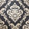 SOPHIE LAURENCE Black Gold Floral Damask Wallpaper - Metallic Finish, Vintage Style, Paste The Paper, Washable - 0.53m x 10.05m Roll