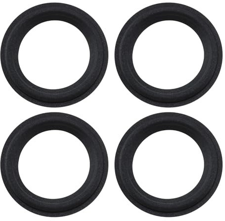 ECSiNG 4 Piezas de 4 Pulgadas Altavoz Borde de Espuma Envolvente Pieza de Repuesto Altavoz Envolvente Kit de Reparación Diámetro Interior 65,8 Mm Diámetro Exterior para Reparación de Altavoces DIY