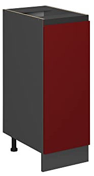 Vicco Apothekerschrank R-Line, Medizinschrank für die Küche, Rot/Anthrazit, 30 cm, AP Anthrazit