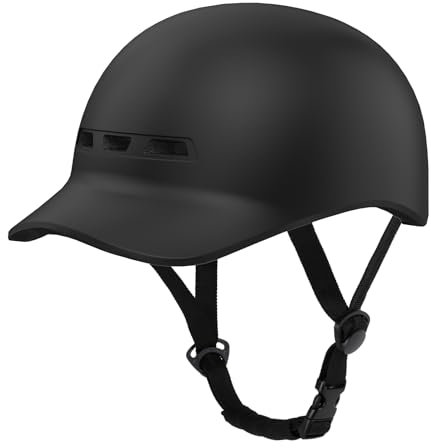 Shinmax Casque Velo Homme Femme Adultes Urbain Casque Vélo avec Visière Léger Casque Velo Route Cyclisme Skate Roller Trottinette Protection de la Sécurité Casque VTT Réglable 57-62 cm