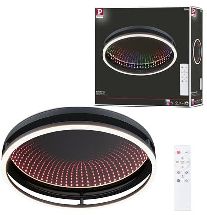 Paulmann 71056 LED Deckenleuchte Spaceglow One RGB+ 650lm / 0lm 230V 34,5W Schwarz matt