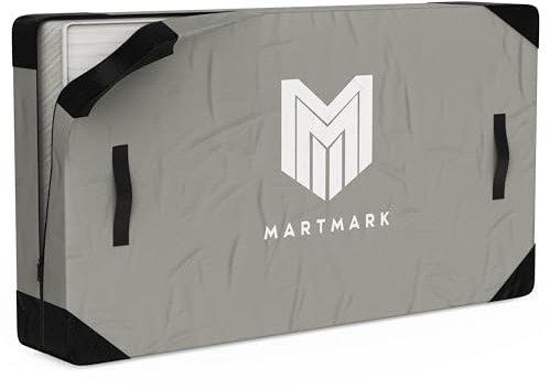 MartMark Housse de matelas imperméable avec fermeture éclair épaisse et poignées renforcées pour lit simple 110 x 210 x 35 cm