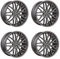 4x Oxigin Felgen Alufelgen 25 Oxcross 9,0x20 ET38 5x114,3 titan spark kompatibel mit Toyota Avensis C-HR RAV4