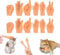 Mini Hände 16 Stück Kleine Hände Set Mini Hände Fingerpuppen Interessant Mini Fingerpuppen Dauerhaft Kleine Sachen Mini Hande für Katzen,Haustier, Kinder, Spiele Party,Halloween