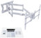 XTRARM TiTon Double 100 cm supporto TV a parete, girevole, inclinabile 80kg, VESA max.600x400 bianco