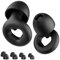 NEUTYPECHIC Ohrstöpsel zum Schlafen Silikon, Wiederverwendbare Gehörschutz, Ear Plugs for Sleep für Reisen, Arbeit, Schlafen und Konzert XS/S/M/L (Herzform-schwarz, Einheitsgröße)