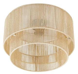 Lindby Deckenlampe Anuva (Landhaus, Vintage Rustikal) aus Papier (1 flammig E27) - Deckenleuchte Lampe Wohnzimmerleuchte