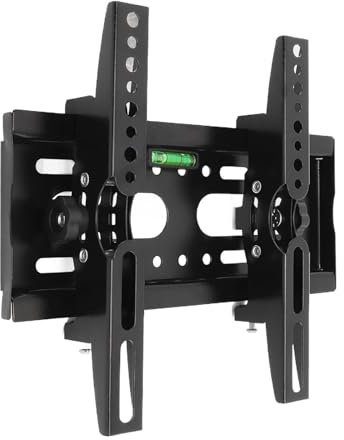 BSAXITHZB Soporte de Pared for TV Ajustable de 25 kg, Marco de TV de Pantalla Plana con inclinación de 15 Grados y nivelador for monitores LCD y LED de 14 a 42 Pulgadas.