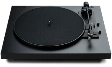 A1.2 Fully Automatic Belt-Drive Turntable with Start/Stop Function, Tonearm Return (Black)