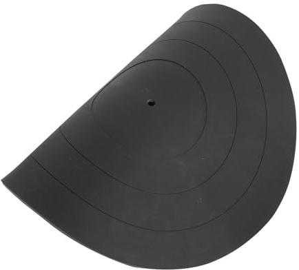 Tofficu Antistatische Silikon Plattenspieler Matte 12 Zoll 3mm Schallplatten Schutzpad für Vinyl Schallplattenspieler Antirutsch Vinyl Disc Unterlage Zubehör