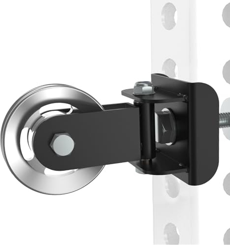 Lights Mountain Aluminum Alloy Rotating Pulley Attachment for 3×3 Power Racks Heavy-Duty Cable Pulley with 180° Pivot Smooth CNC Machined Wheel Bolt-On Cable Station Upgrade for Home Gym