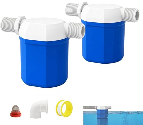 MxSplorion Schwimmerventil, 3/4'' Side-Entry Automatisches Wasserstandsregelventil, Wasserstandsregelung für Wassertanks für Schwimmbädern, Viehtanks, Aquakultur, Aquarien, 2 Stück