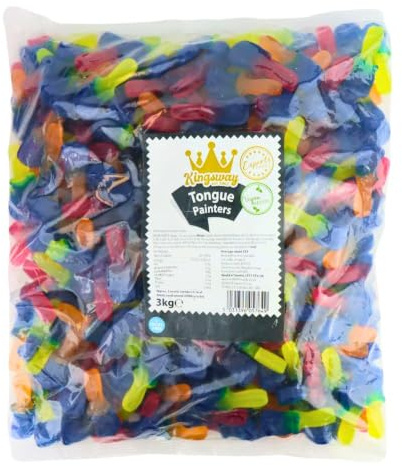 Kingsway Tongue Painters, Pick 'N' Mix Bag, 3 kg (Pack of 1) | Paintbrush Shaped Gummy Sweets, Vegan Friendly, Sharebag