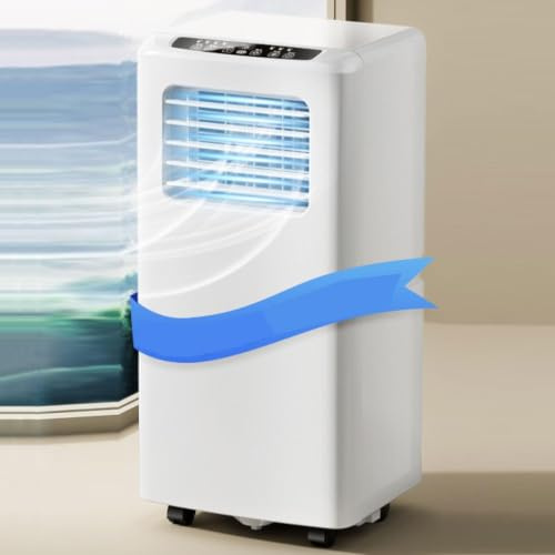 LGBBTI Condizionatore Portatile con Telecomando, Ventilatore Rinfrescante Silenzioso, Deumidificatore, Oscillazione 120°, Timer 24H, Kit per Finestra Incluso, per Casa, 2600W, 2600W