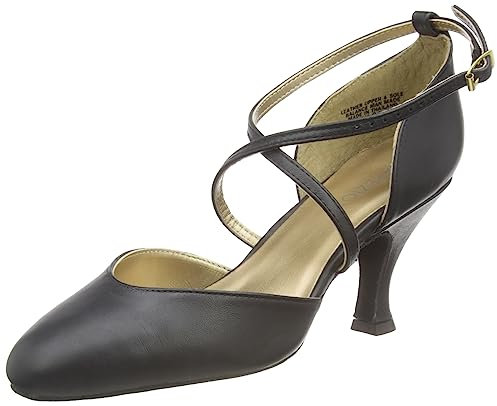Capezio Womens X-strap Pump Jazz & Modern Dance Shoes, Black, 5.5 UK