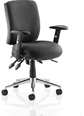 Chiro Medium Back Task Operators Chair Black With Arms