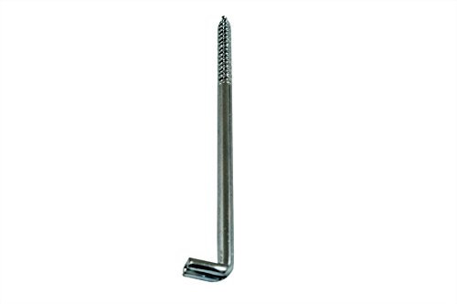 Wäscheleinenhaken / Schraubhaken / Deckenhaken - Legierter Stahl, 100% - Schraubhaken, gerade, 150mm, verzinkt, 10 Stück