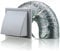 Cooker Hood Wall Ventilation Duct Cowled Grille Shutter Vent Kit Bathroom Fan or Kitchen Hob Extractor (6 Grey)