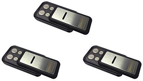 Lot de 3 émetteurs manuels Sommer Slider+ Slider S10305 TX40-868-4 - Télécommande pour porte de garage - 868,8 MHz - 868,95 MHz - Base+ Pro+