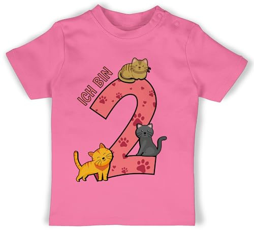 Shirtracer - Baby T-Shirt Mädchen Jungen - 2. Geburtstag - Ich Bin 2