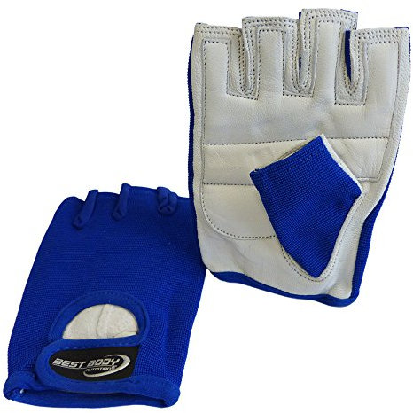 Best Body Nutrition Power Handschuhe blau – Größe M – Fitness Handschuhe – Komfortabel – Gepolstertes Innenhandleder – Atmungsaktiv – Nylon Handrücken – Training – Gym – Gewichtheben