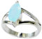 Jewelryonclick natürliche Blaue Chalcedon 925 Sterling Silber Statement Ringe in Größe V erhältlich