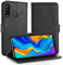 Simpeak Funda Compatible con Huawei P30 Lite 2019, Funda Libro Compatible con Huawei P30 Lite Soporte Plegable/Ranuras Compatible con Tarjetas y Billetes/Acceso a Botones, Negro