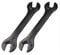 2PCS Bicycle Cone Spanner Hub Wrench, Axle Set Hub Remover Tool for MTB Mountain Bike (Black)