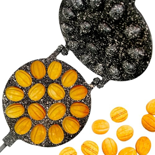 Walnut Cookie Mold - Non-Stick Granite Oreshnitsa - 16 Piece Set