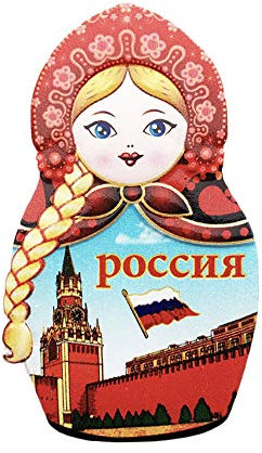 Russland 3D-Kühlschrankmagnet, Matroschka, Kunstharz, Reise-Souvenirs, handgefertigt, Heim- und Küchendekoration, Russland-Kühlschrankmagnet, Sammlung, Geschenk