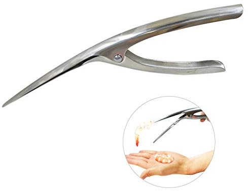 LiXiongBao Shrimp Deveiner Tool,Stainless Steel Prawn Peeler, Shrimp Deveiner Peel Device,Seafood Peeler, Shrimp Cleaner,Creative Kitchen Tools