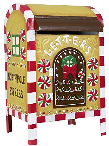 Christmas Paradise Weihnachtlicher Deko Briefkasten Metall Mailbox Dekoration 33cm Bunt