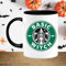 Mug humoristique pour Halloween avec poignée noire et intérieur différents motifs (vert)