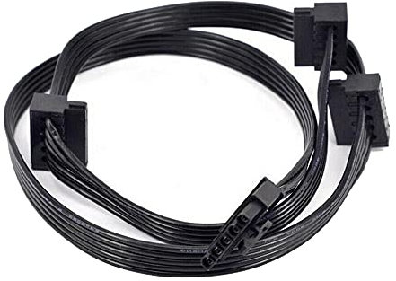 ZAHARA Cable sata Cable Alimentation sata pour Cooler Master VSM750 VSM650 VSM550 SATA Power Supply Cable (5Pin to 3 SATA 70cm)