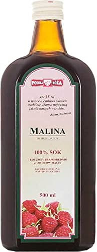 Zumo de frambuesa 100% sin azúcar 500 ml Polska Roża