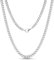 Cadoline 316L Stainless Steel Mens Thin Chain Jewellery 5mm Curb Silver 18 Inch Necklace