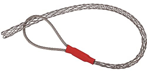 IRSCorp Cable Pulling Grip Sock Kit Galvanizing Steel Antislip Pipe Cable Wire Pulling Grips Lassos Set Flexible Eye Mesh Rope Red