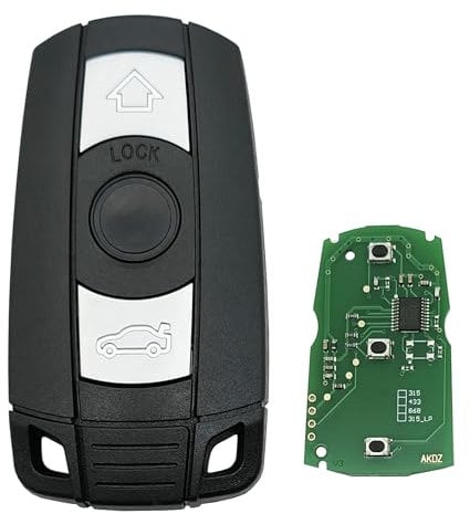 vurbemes Keyless Entry Remote Replacement Key Fob, fits BMW 1 3 5 Series X1 X3 X5 X6 Z4 328i 325i 320, 5 Button, New Battery, Compatible Part Number KR55WK49127