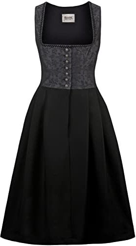 Stockerpoint Damen Dakota Midi Midi Dirndl, schwarz, 42